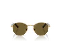 Prada Pr B52s Occhiali Da Sole Donna Oro Ovali Marrone 49mm