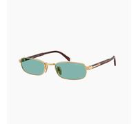 Prada Uomo PR B54S 5AK40K Occhiali da sole Metallo Oro Verde Squadrata Normale