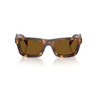 Prada Pr C06s Occhiali Da Sole Donna Avana Rettangolari Marrone 50mm Polarizzato