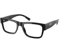 Prada Uomo PR 15YV 1AB1O1 Montature da vista Acetato Nero Trasparente Squadrata Normale