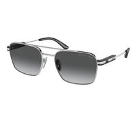 Prada Unisex Prada PR 67ZS 1BC5W1 Occhiali da sole Metallo Argento Grigio Pillow Polarizzata Sfumato