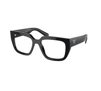 Prada Donna PR A03V 16K1O1 Montature da vista Acetato Nero Trasparente Geometrica Normale