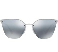 Prada Prada Cinéma Spr 68ts Occhiali Da Sole Donna Argento Geometrico Argento 63mm Polarizzato
