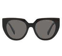 Prada Prada Monochrome Pr 14ws Occhiali Da Sole Donna Nero Cat-eye Grigio 52mm Polarizzato