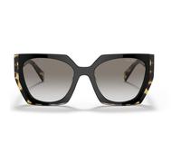 Prada Prada Monochrome Pr 15ws Occhiali Da Sole Donna Nero Geometrico Grigio 54mm