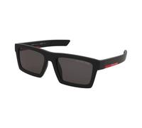 Prada Linea Rossa Uomo PS 02ZSU 1BO02G Occhiali da sole Nylon Nero Grigio Squadrata Polarizzata