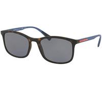 Prada Sport 0PS01TS U61144 56 Occhiali da Sole, Marrone (Havana Rubber/Polargrey), Uomo