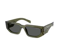 Prada Uomo PR 09ZS 25A40L Occhiali da sole Acetato Verde Grigio Squadrata Normale