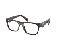 Prada Uomo PR 22ZV 17N1O1 Montature da vista Acetato Tartaruga Trasparente Pillow Normale