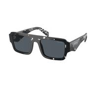 Prada Uomo PR A05S 15O70B Occhiali da sole Acetato Nero Grigio Squadrata Normale