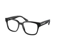 Prada Uomo PR A09V 16K1O1 Montature da vista Acetato Nero Trasparente Pillow Normale