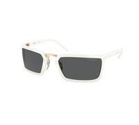 Prada Uomo PR A11S 4615S0 Occhiali da sole Acetato Bianco Grigio Geometrica Normale