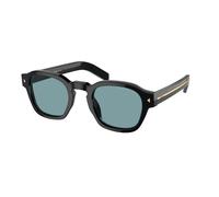 Prada Uomo PR A16S 16K04D Occhiali da sole Acetato Nero Verde Pantos Polarizzata Antiriflesso