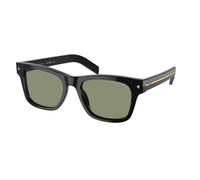 Prada Uomo PR A17S 16K20G Occhiali da sole Acetato Nero Verde Squadrata Polarizzata