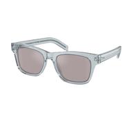 Prada Uomo PR A17S 19T80F Occhiali da sole Acetato Blu Grigio Squadrata Polarizzata Specchiato