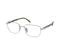 Prada Uomo PR B51V 11U1O1 Montature da vista Argento Trasparente Squadrata Normale