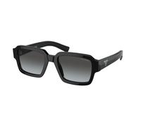 Prada Uomo Prada PR 02ZS 1AB06T Occhiali da sole Acetato Nero Grigio Squadrata Normale Sfumato