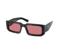 Prada Uomo Prada PR 06YS 05W06O Occhiali da sole Acetato Nero Rosso Squadrata Normale