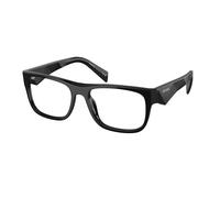 Prada Uomo Prada PR 22ZV 16K1O1 Montature da vista Acetato Nero Trasparente Pillow Normale