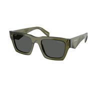 Prada Uomo Prada PR A06S 25A40L Occhiali da sole Acetato Verde Grigio Pillow Normale