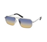 Prada Uomo Prada PR A53S 27506Z Occhiali da sole Acciaio Argento Giallo Pillow Normale