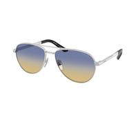 Prada Uomo Prada PR A54S 27506Z Occhiali da sole Metallo Argento Giallo Pilot Normale