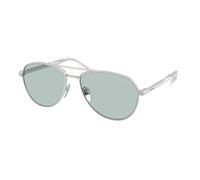 Prada Uomo Prada PR A54S 27540N Occhiali da sole Metallo Argento Blu Pilot Normale