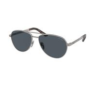 Prada Uomo PR A54S 7CQ09T Occhiali da sole Metallo Grigio Grigio Pilot Normale