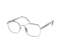Prada Uomo Prada PR A55V 16T1O1 Montature da vista Metallo Argento Trasparente Squadrata Normale