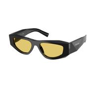 Prada Uomo Prada PR B19S 16K455 Occhiali da sole Acetato Nero Giallo Pillow Normale
