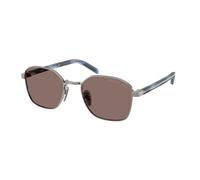 Prada Uomo Prada PR C50S 5AV05C Occhiali da sole Acciaio Grigio Marrone Squadrata Polarizzata