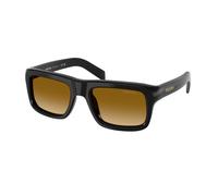 Prada Uomo Prada PR D11S 16K10X Occhiali da sole Acetato Nero Giallo Squadrata Normale Sfumato