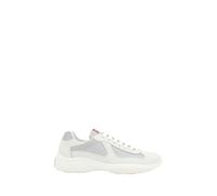 Prada White Calf Leather Bos Taurus Low Top Sneakers - EU40/US7