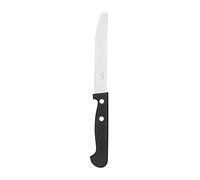 Pradel Essentiel - Coltelli da tavola - Set di 12 - Polypro 2 rivetti - 13 C in acciaio inossidabile, finitura lucida - Spessore 1 mm, lunghezza 210 mm - Nero