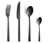 Pradel Essentiel Manille Servizio Posate 16 pezzi Inox per 4 Persone, Nero | Set da 16 posate per 4 persone, acciaio inox 18/0, finitura PVD (deposizione fisica da vapore), consigliato lavaggio a mano