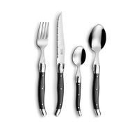 Pradel Essentiel Rustic Ménagère 24 couverts 18/0 Pour 6 personnes, Gris | Servizio di posate per 24 persone, Posti letto 6, Acciaio inox 18/0, Finitura standard, Lavabile in lavastoviglie