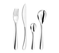 PRADEL ESSENTIEL - Set da tavola da 24 pezzi per 6 persone - Nymphea - Acciaio inossidabile 18/0, finitura lucida