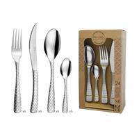 PRADEL ESSENTIEL - Set di posate da 24 pezzi per 6 persone - Capsula - 18/0 in acciaio inossidabile, finitura standard - Acciaio inox