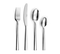 PRADEL ESSENTIEL - Set di posate da 24 pezzi per 6 persone - Infinity - 18/0 Acciaio Inossidabile, Finitura lucida - Acciaio Inox (Spesso 2 mm)