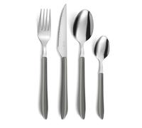 Pradel Essentiel Vibrato Posate 24 pezzi Inox per 6 persone, Grigio | Set di posate da 24 pezzi per 6 persone, acciaio inox 18/0, finitura standard, grigio, spessore 2,5 mm