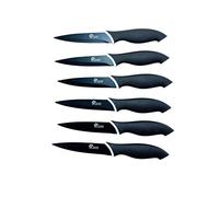 Pradel Excellence CC006N 6 Coltelli da Bistecca Lame antiaderenti Acciaio Inox Nero