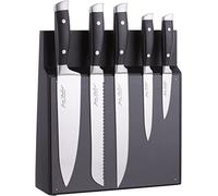 Pradel Jean Dubost 18509, Ceppo per coltelli con Barra Magnetica con 5 coltelli Ventoux in Acciaio e Nylon, Colore: Nero