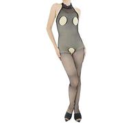 Pradize Tuta A Rete Aperta - Lingerie Ultra Elastica - Nera - 40-75 kg