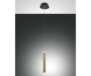 Prado pendel ottone nero lampada LED cilindro dimmerabile 6,5 w