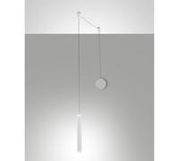 Fabas Luce Lampada LED a sospensione Prado, bianco, metallo, dimmerabile Fabas Luce