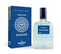Prady - Eau de Toilette Khasad Zanzibar 90 ml - Fragranza maschile intensa ed esotica - Ispirazione orientale con note calde e speziate - Profumo durevole ed elegante per l'uso quotidiano o di notte
