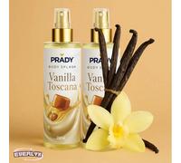 Prady Vanilla Toscana Body Splash 250ml Spray corpo dal dolce profumo di vaniglia e caramello - Dona freschezza e morbidezza alla pelle - Ideale dopo la doccia o per profumare la giornata con un tocco