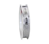 Präsent 1591520-631 Nastro Stampato, Poliestere, Argento, 15mm-20m