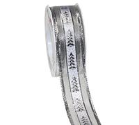 Präsent 1594020-631 Nastro Stampato, Poliestere, Argento, 40mm-20m