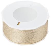 PRÄSENT 1744020, Nastro decorativo per regali, Accessori per la decorazione e l'artigianato, Oro, 40 mm x 20 m